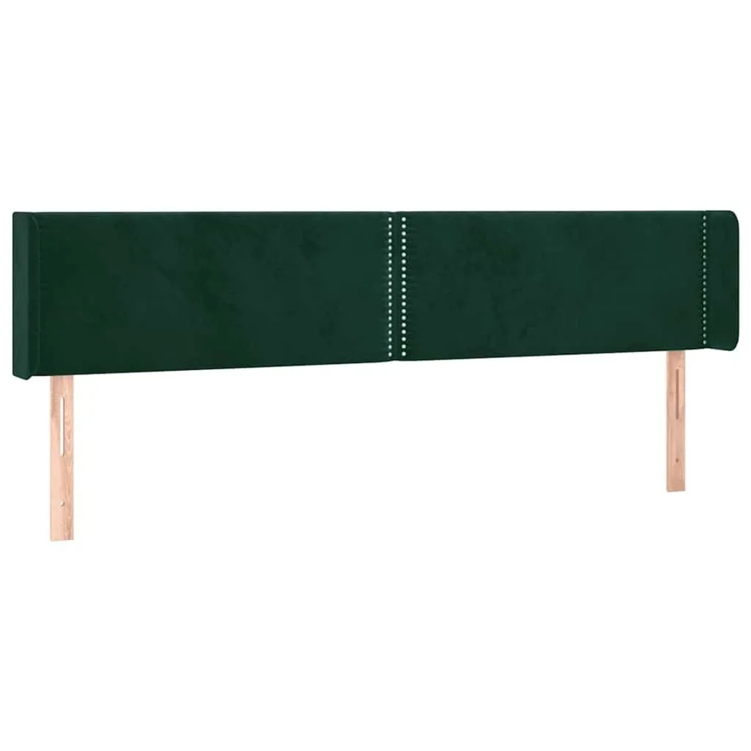 vidaXL Kopfteil mit Ohren Dunkelgrün 183x16x78/88 cm Samt 3118691