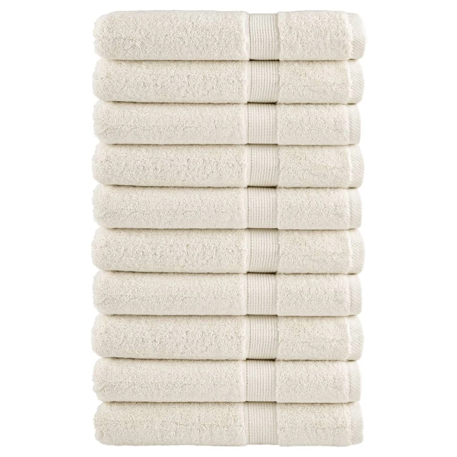 vidaXL Premium-Saunatücher 10 Stk Creme 80x200 600g/m2 100% Baumwolle