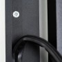 Detailaufnahme: Schwarze Loft+Mehr Drehtür mit Griff und Blockzarge.