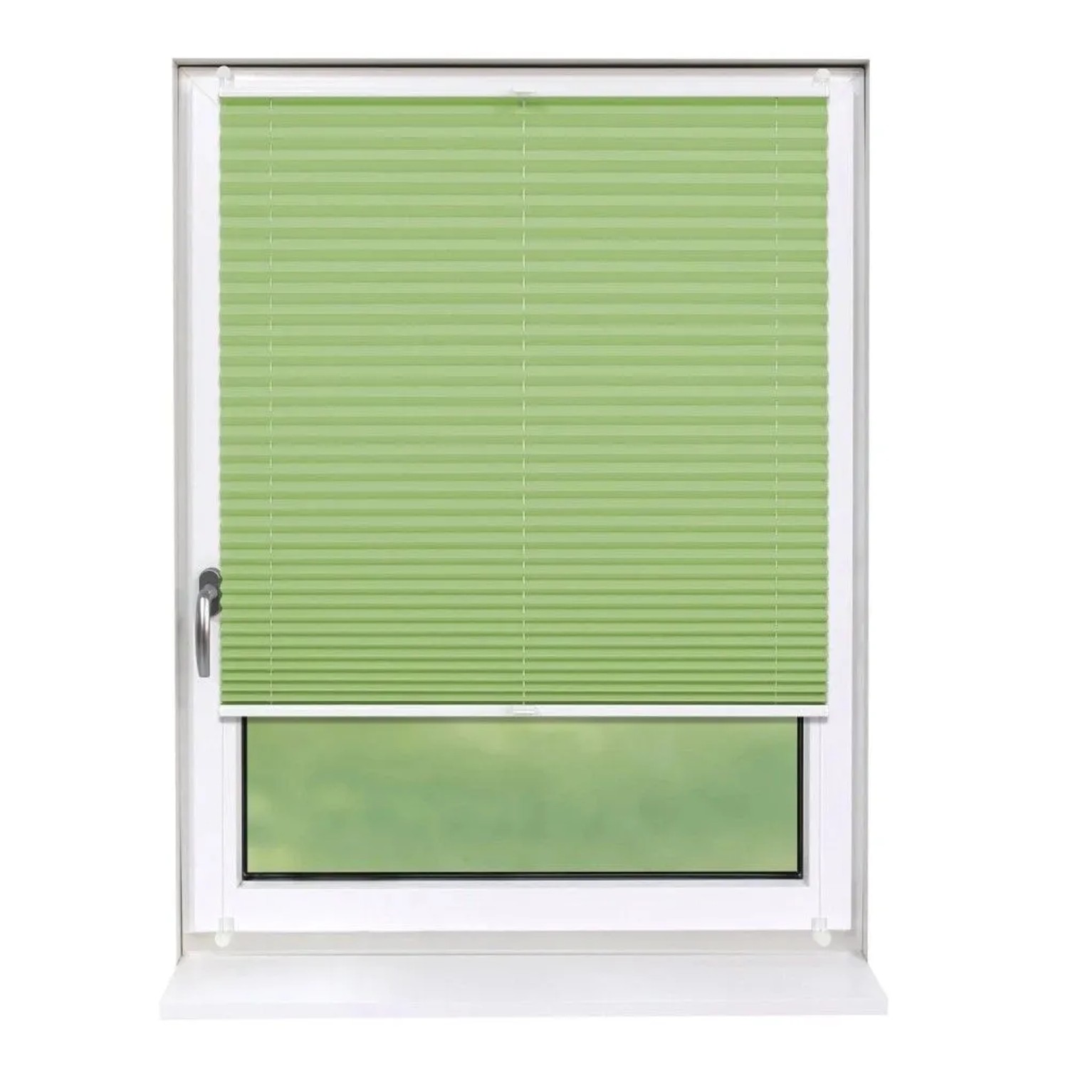 Deco-Raum Plissee Basic ohne Bohren 80x210cm Grün Blickdicht Klemmfix