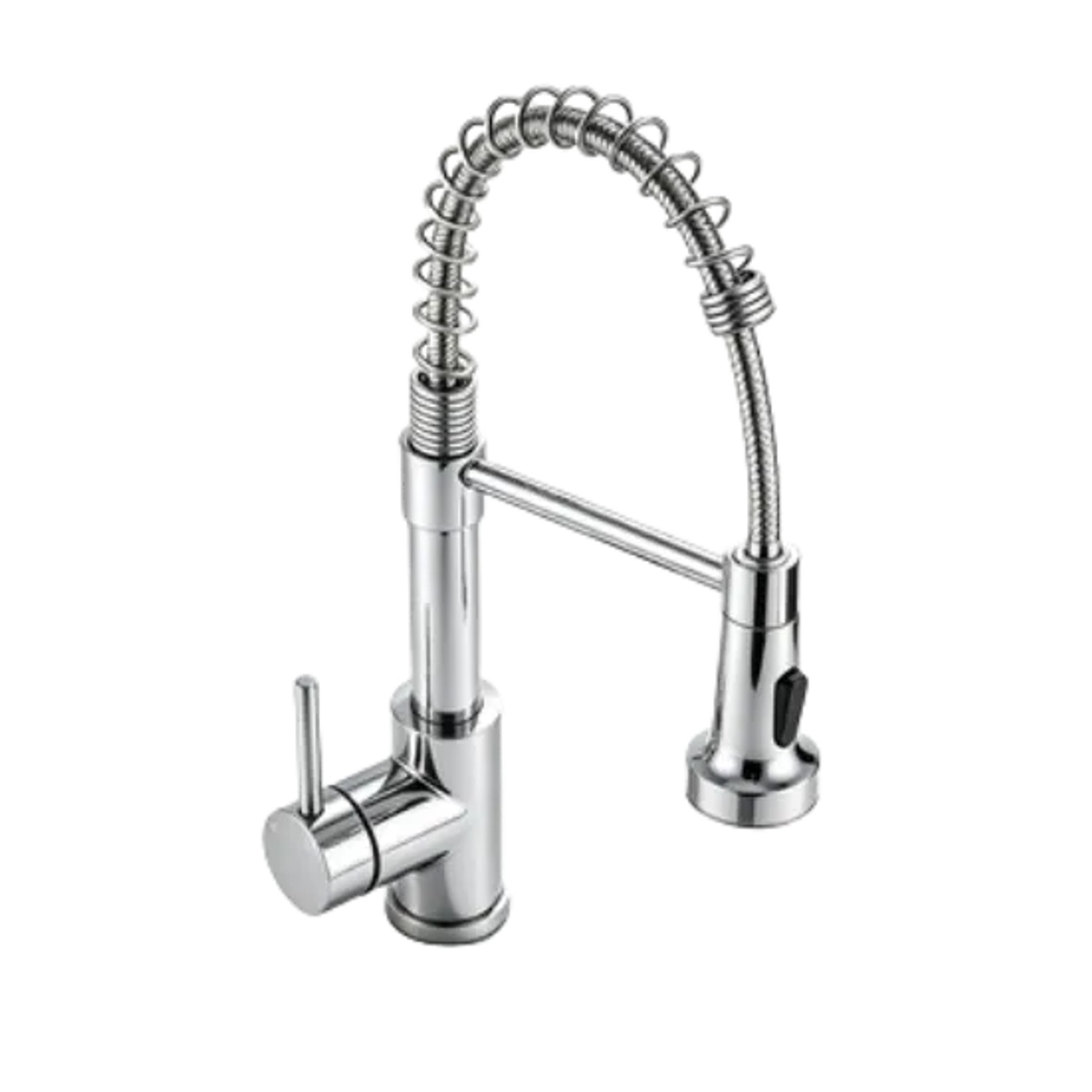 AICA Wasserhahn 360 Grad Drehbar Kalt Warm Ausziehbar 2 Strahlmodi Hochdruck Chrom Glänzend
