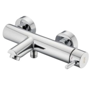 Kronenbach AQA 2.0 Aufputz-Wannenarmatur in Chrom, mit Brauseanschluss.