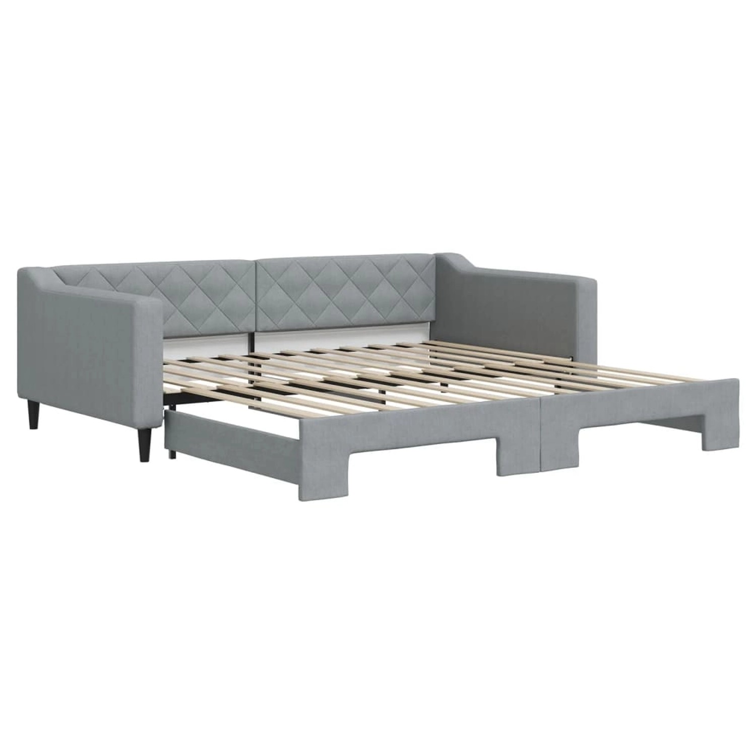vidaXL Tagesbett Ausziehbar Hellgrau 100x200 cm Stoff1882020
