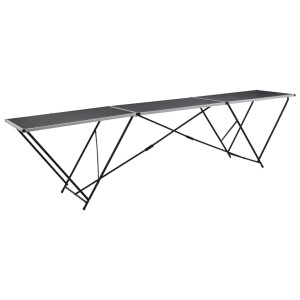 vidaXL Tapeziertisch, klappbar, 300x60x78 cm, MDF-Platte, Aluminiumrahmen, ideal für Bastelarbeiten.
