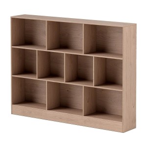 Costway Bücherregal 10 Fächern 140 x 24 x 104 cm Natur