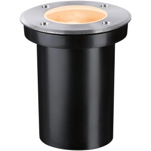 Paulmann Outdoor-Bodeneinbaustrahler Floor, rund, Edelstahl, Ø 10,5 cm.
