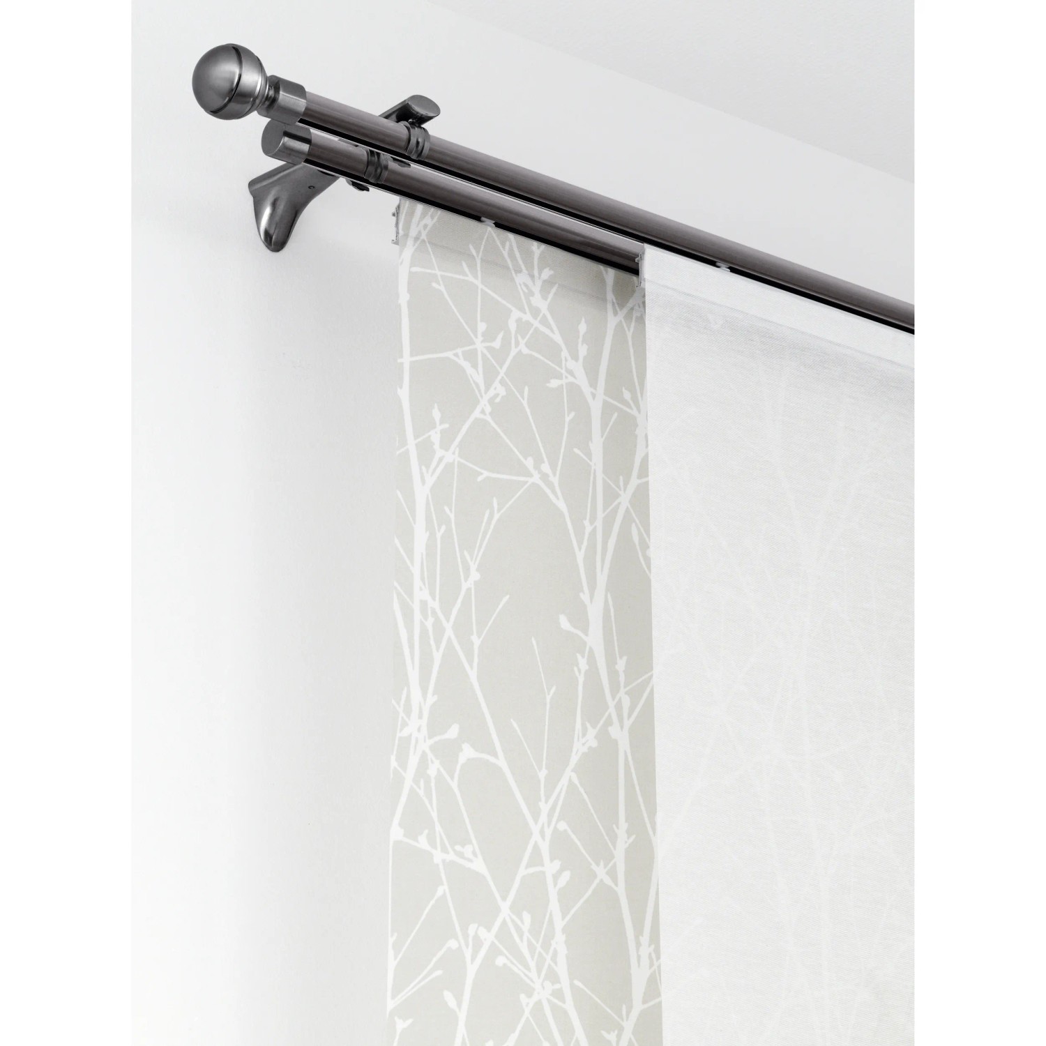 Gardinia Endstück Chicago Kugel, Titan, 2er-Pack für 20 mm Stangen. Stilvolle Fensterdeko.