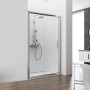Schulte Gleittür Kristall/Trend, 120 cm, Echtglas klar hell, gerahmte Dusche.