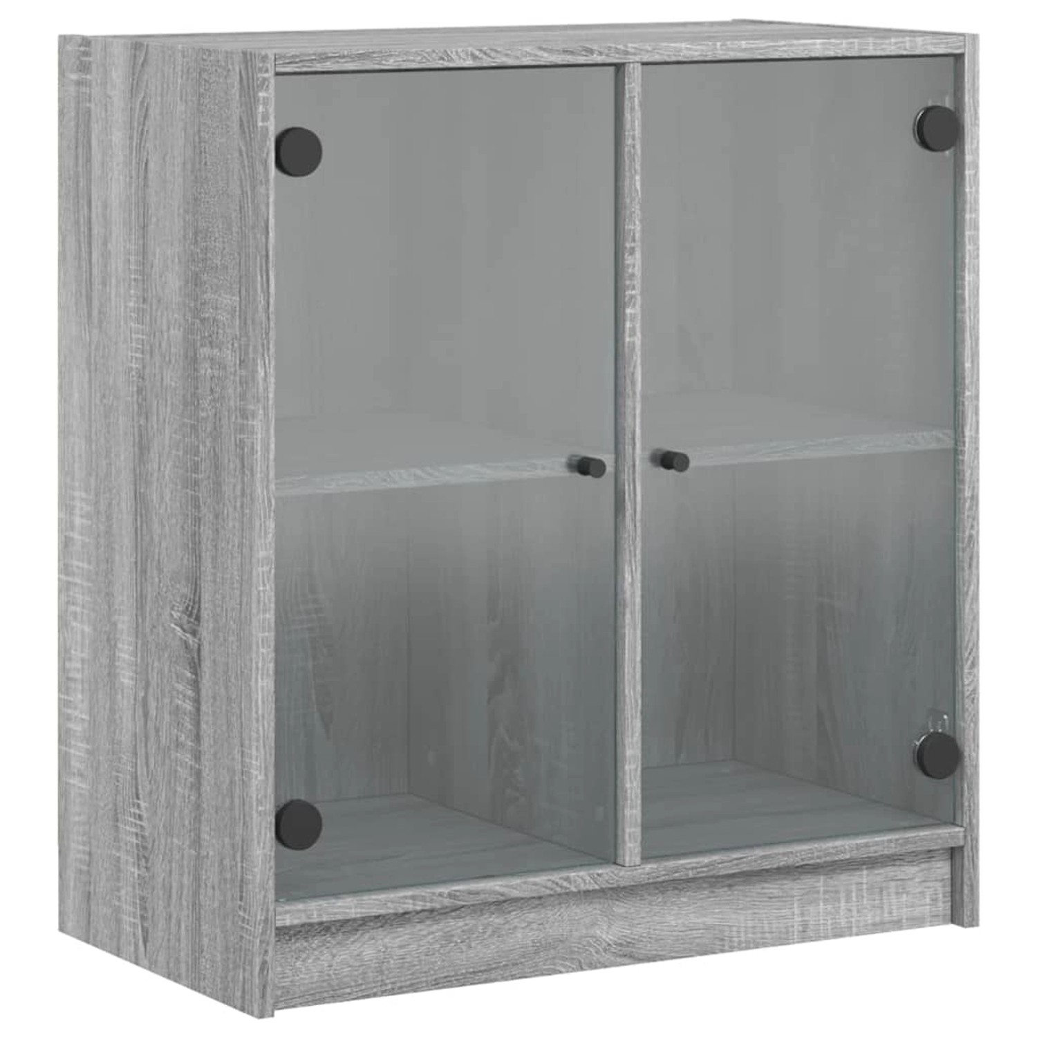 vidaXL Beistellschrank mit Glastüren Grau Sonoma 68x37x75,5 cm 836425 günstig online kaufen