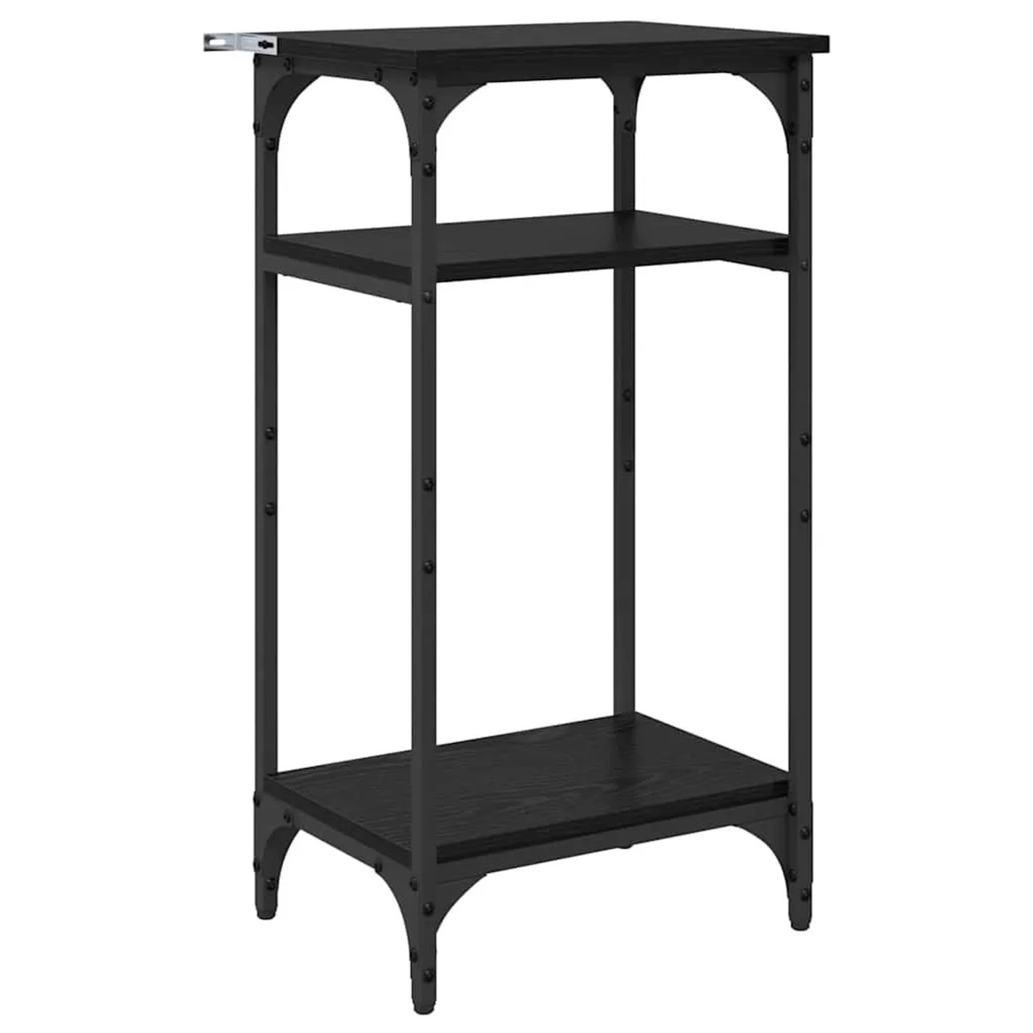 vidaXL Beistelltisch mit Regal Schwarz Eichen-Optik 40 x 30 x 75 cm 881176
