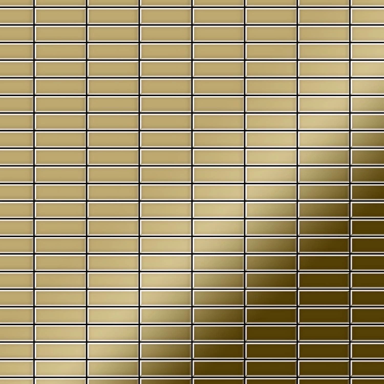 ALLOY Mosaik Fliese Massiv Metall Titan Hochglänzend Grau 1,6mm Stark Cabin günstig online kaufen
