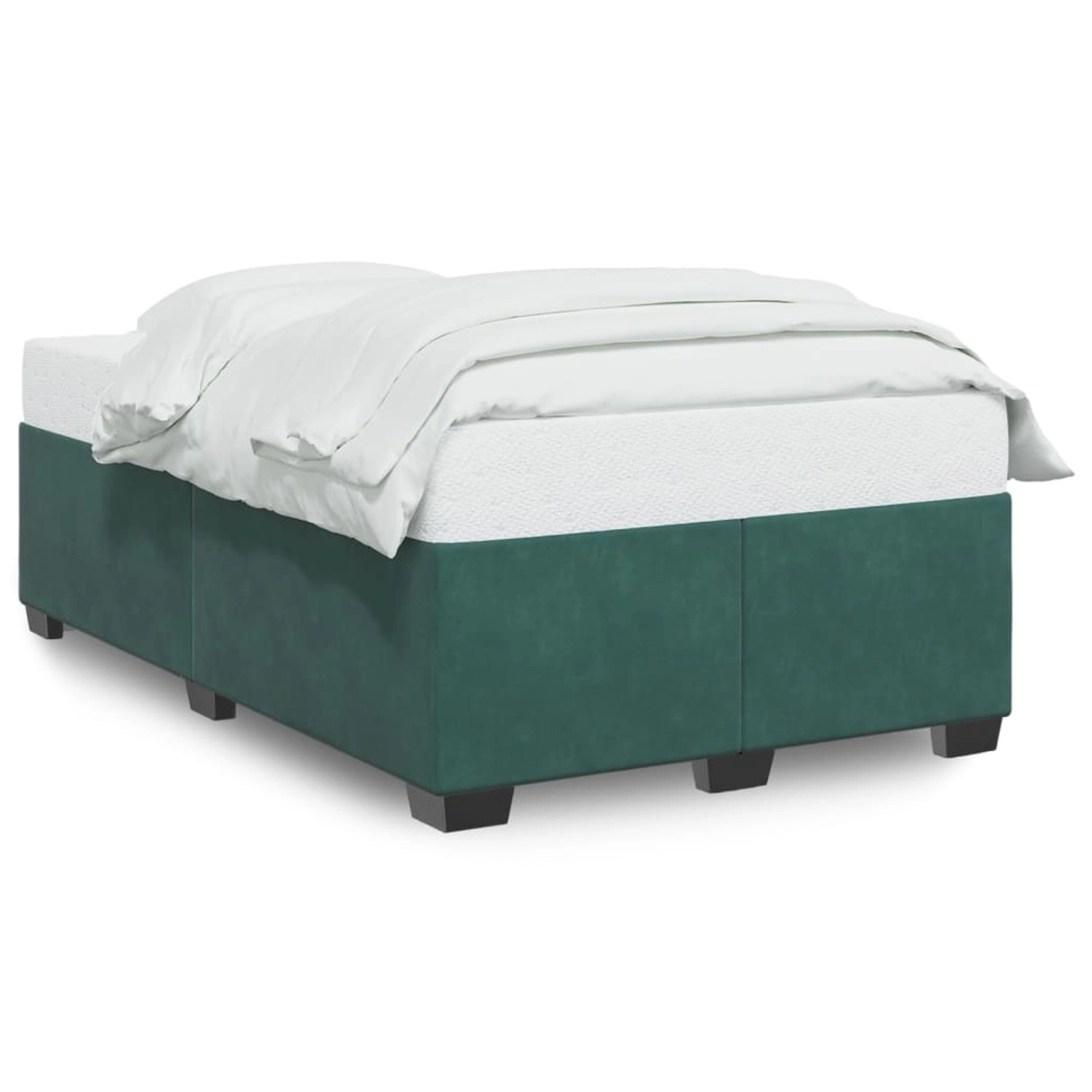 vidaXL Bettgestell ohne Matratze Dunkelgrün 120x190 cm Samt 3284622 günstig online kaufen