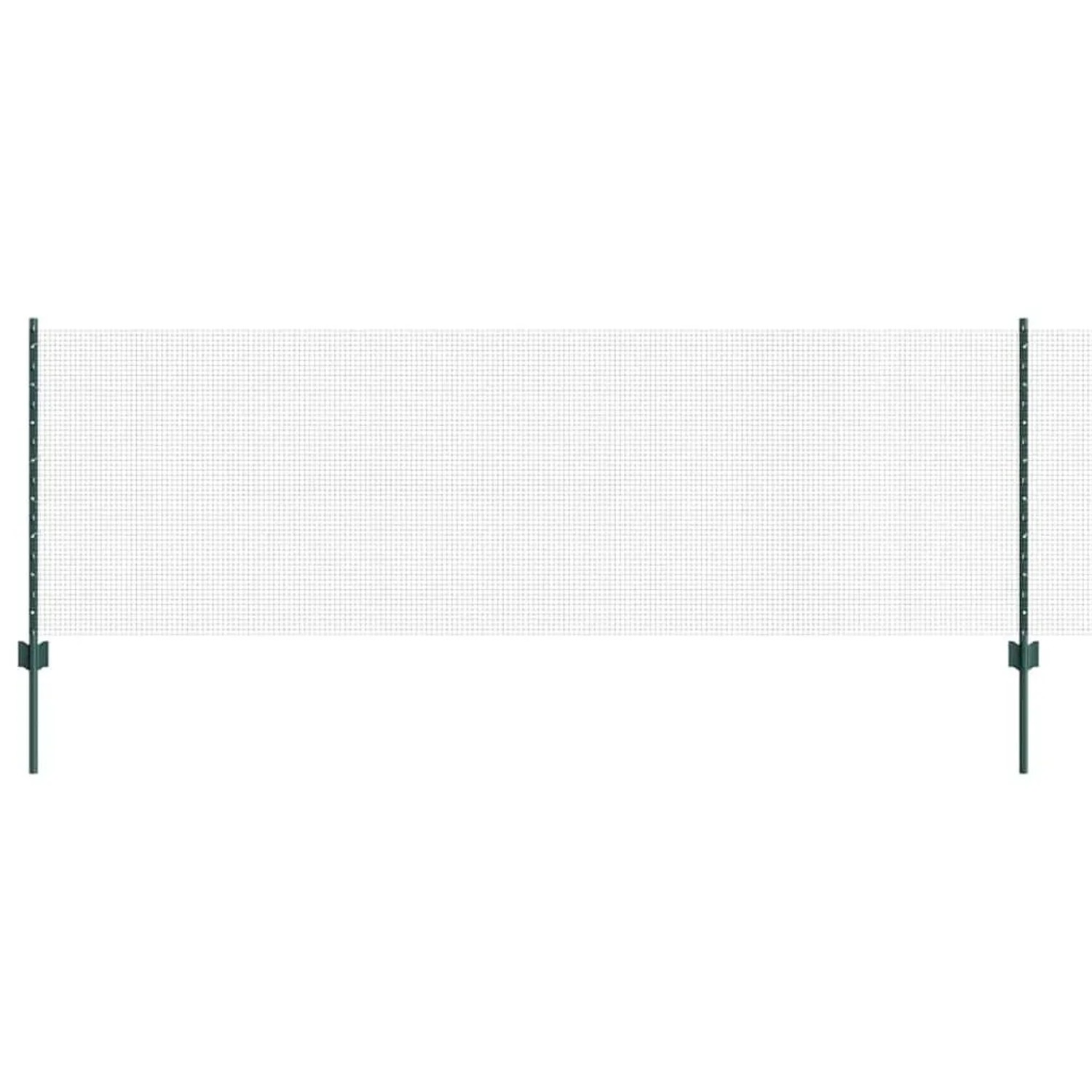 vidaXL Zaun mit Pfosten Grün 0,8 x 10 m Stahl und PVC 3336440 günstig online kaufen