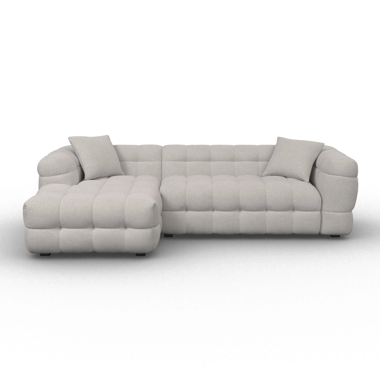 Bessagi Home Wohnlandschaft Magda Greige Bouclé