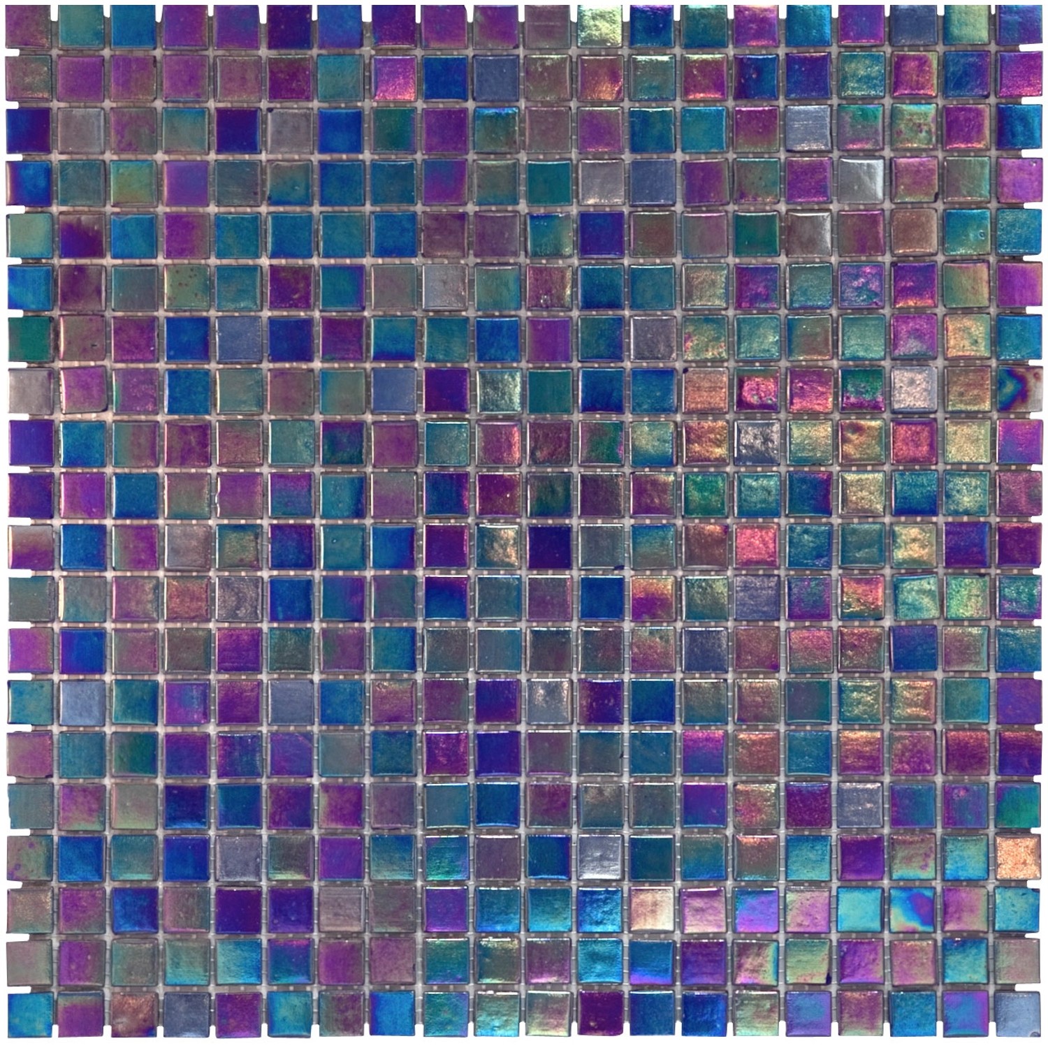 Mosaikmatte Glas Perlmutt Dunkelblau 33 cm x 33 cm günstig online kaufen