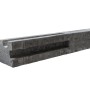 Betongrauer Eckpfosten (210 cm) für einseitigen Betonzaun. Sichtschutzzaun-Zubehör.
