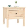 vidaXL Beistelltisch aus Kiefernholz, 50x50x49 cm, mit Schublade. Ideal als Nachttisch oder kleiner Tisch.