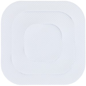 Wenko Anti-Rutsch-Sticker, 6er-Set, eckig, für Badewanne und Dusche, weiße Oberfläche.