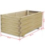 Rechteckiges vidaXL Hochbeet aus Holz, 100x50x40 cm, ideal für Garten, Balkon und Terrasse.