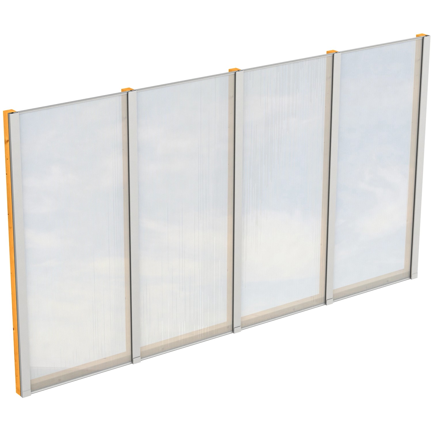 Skan Holz Seitenwand m. Polycarbonatplatten (FS) 355 x 200 cm Fichte Eiche günstig online kaufen