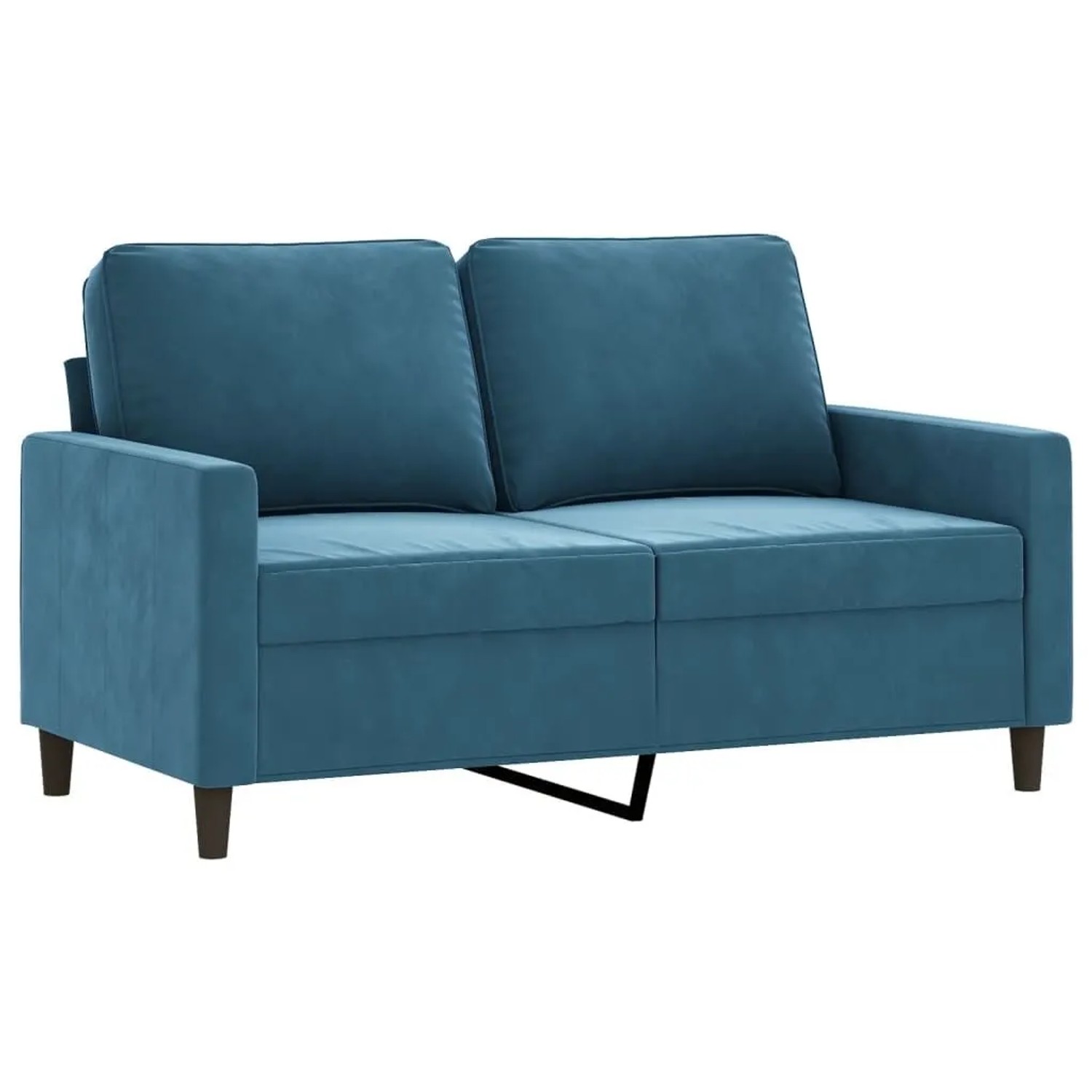 vidaXL 2-Sitzer-Sofa Blau 120 cm Samt 359198 günstig online kaufen