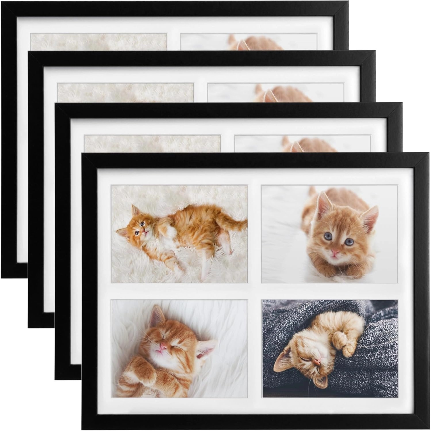 Bomoe Galeria Bilderrahmen 4 Bilder 10x15cm Schwarz 4tlg günstig online kaufen