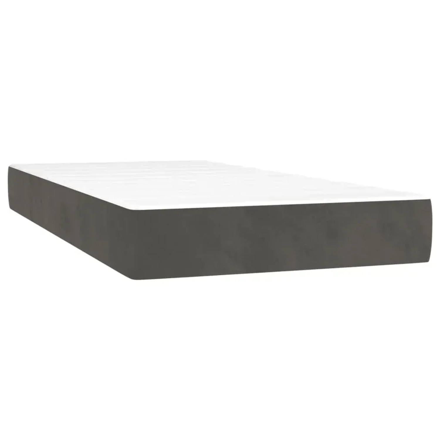 Boxspringbett Matratze, dunkelgrauer Samt, 80x200 cm. Bequeme Schlafunterlage für erholsame Nächte.