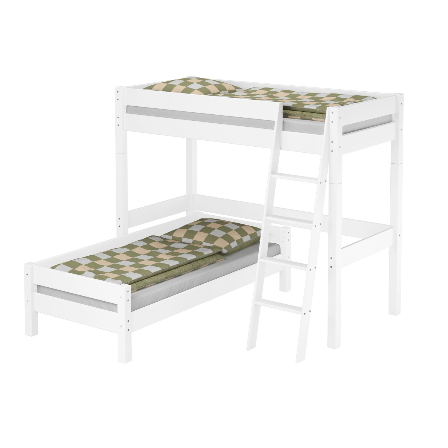 Erst-Holz Hochbett für Kinder mit Einzelbett 90 x 200 cm Stockbett Kiefer W günstig online kaufen