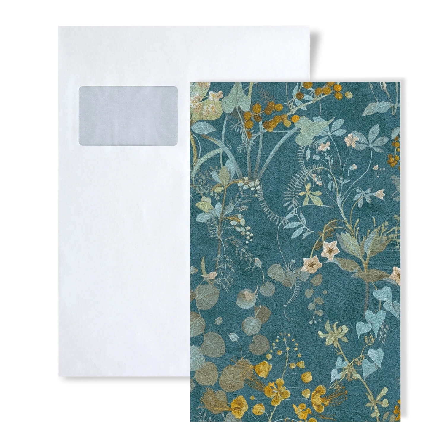 PROFHOME 1 MUSTERSTÜCK S-388253-GU DIN A4 MUSTER der Floralen Tapete günstig online kaufen