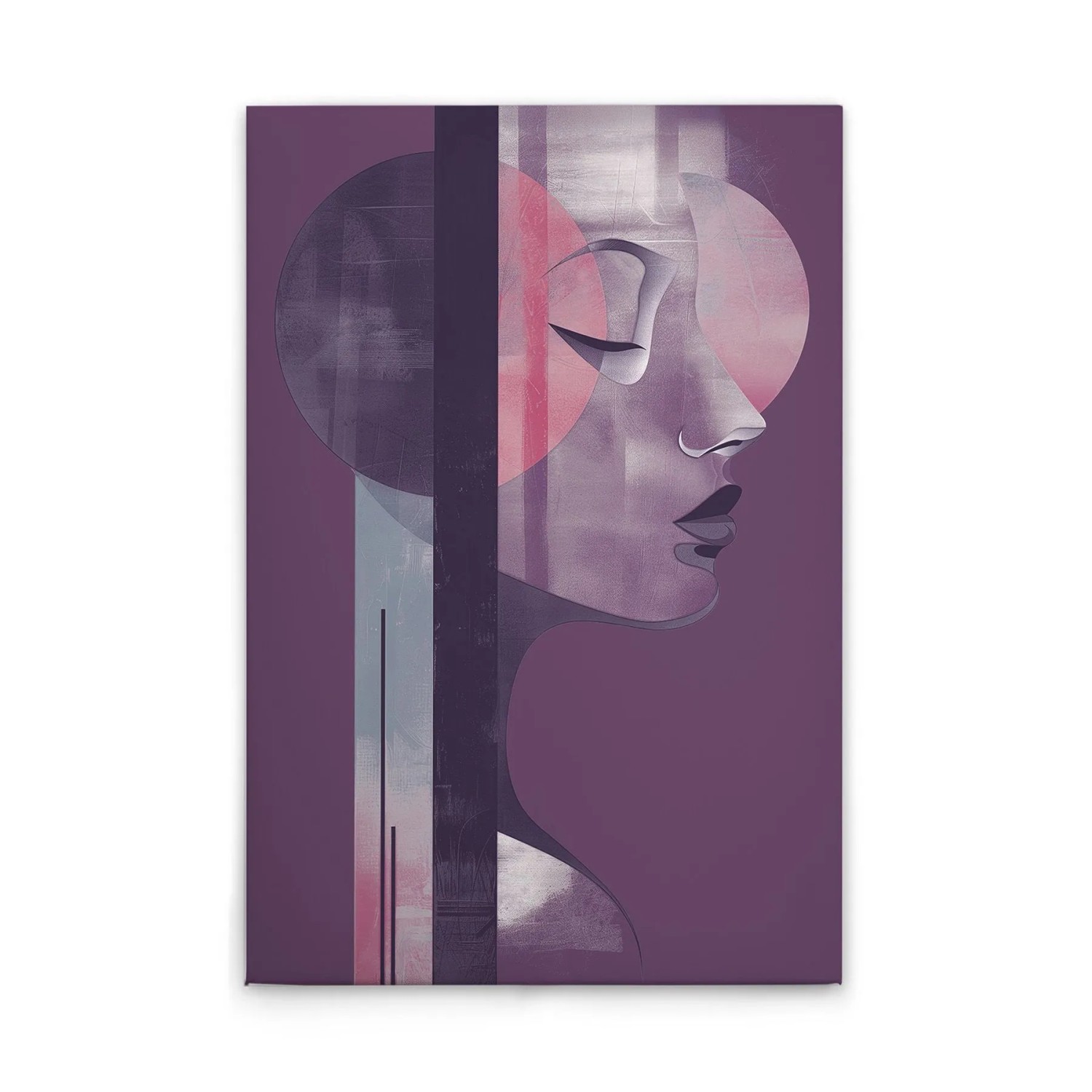 Tadessi Leinwandbild - M1-No.52077 - Frau mit Formen - 60 x 90 cm - Querformat