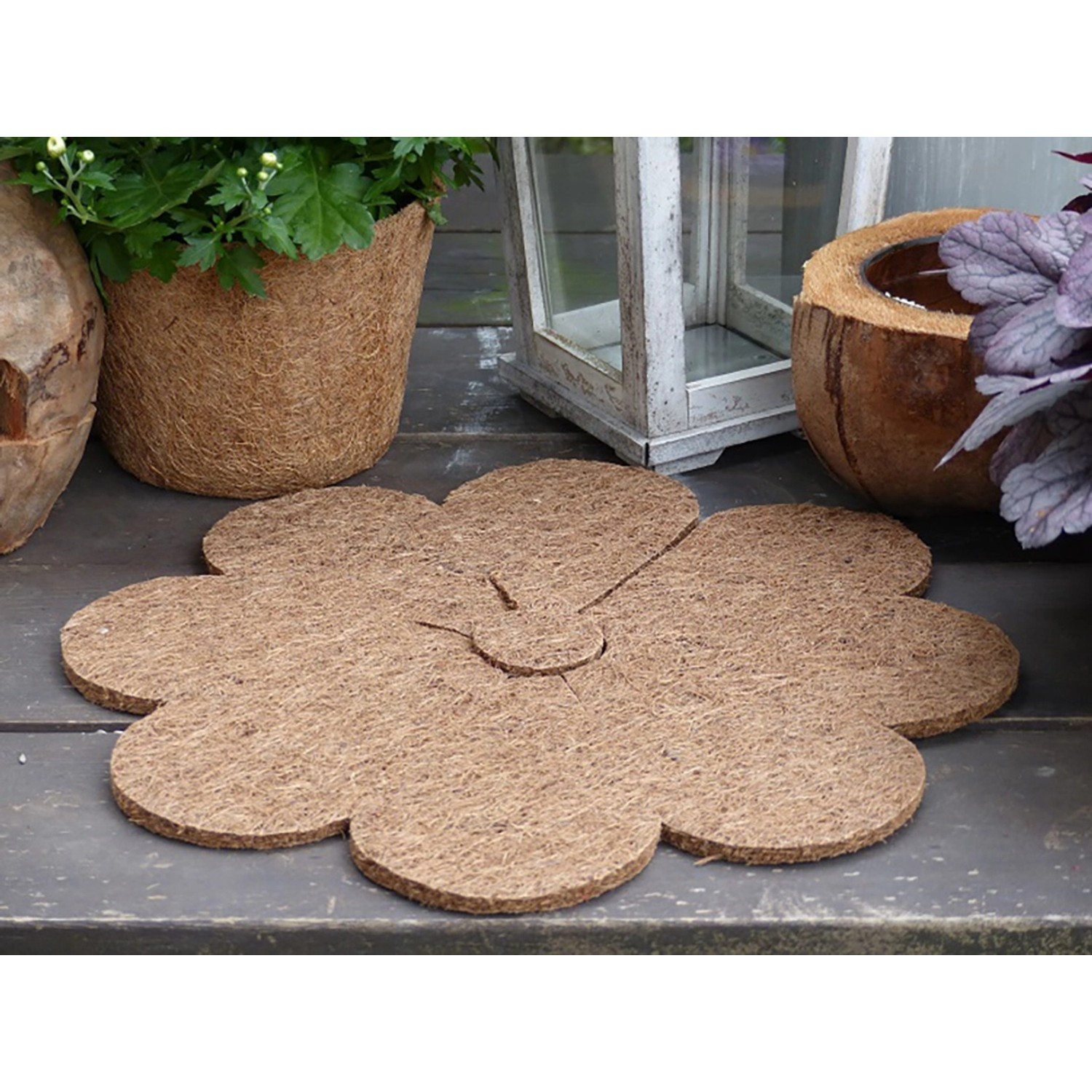 Mulchscheibe Blume Ø 37 cm Natur
