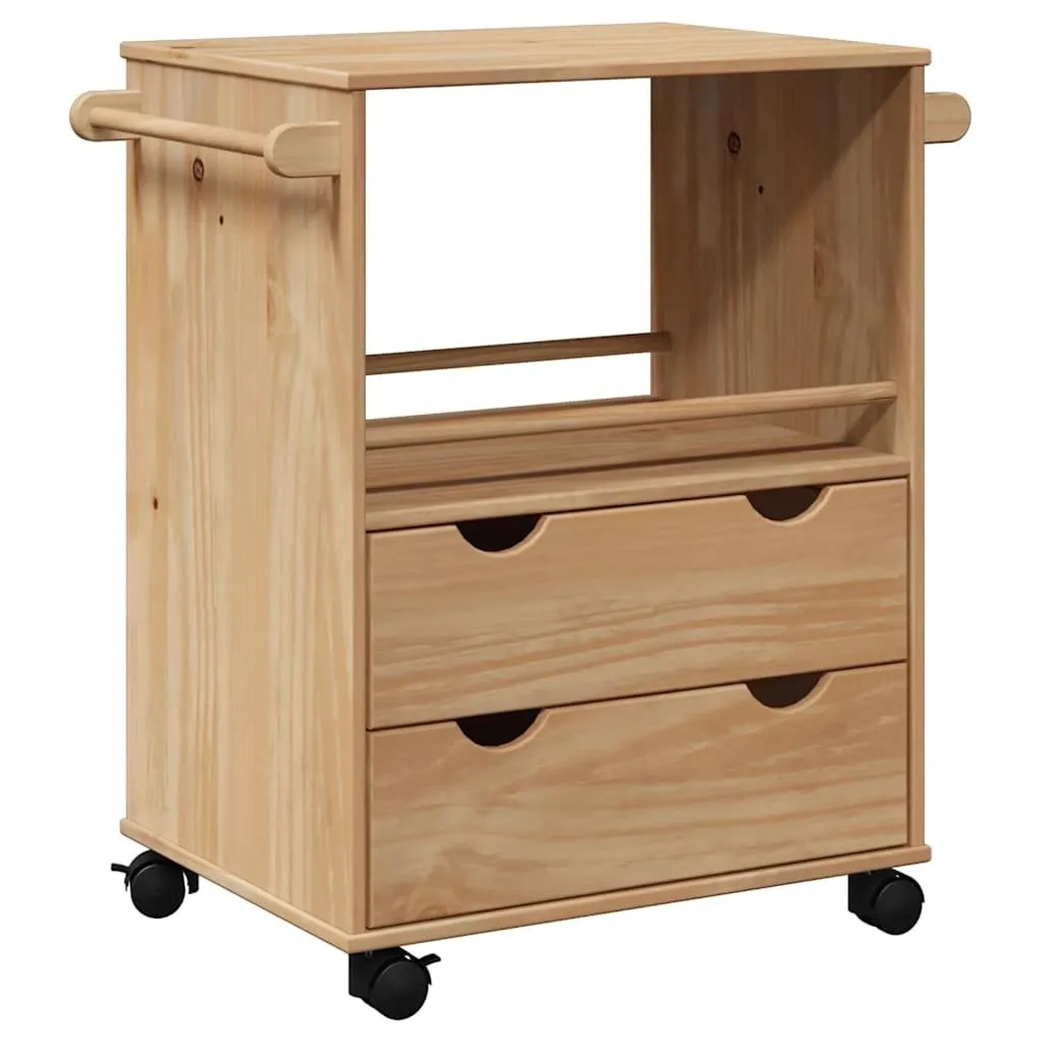 vidaXL Küchenwagen OTTA 59x45x80 cm Massivholz Kiefer 4013465