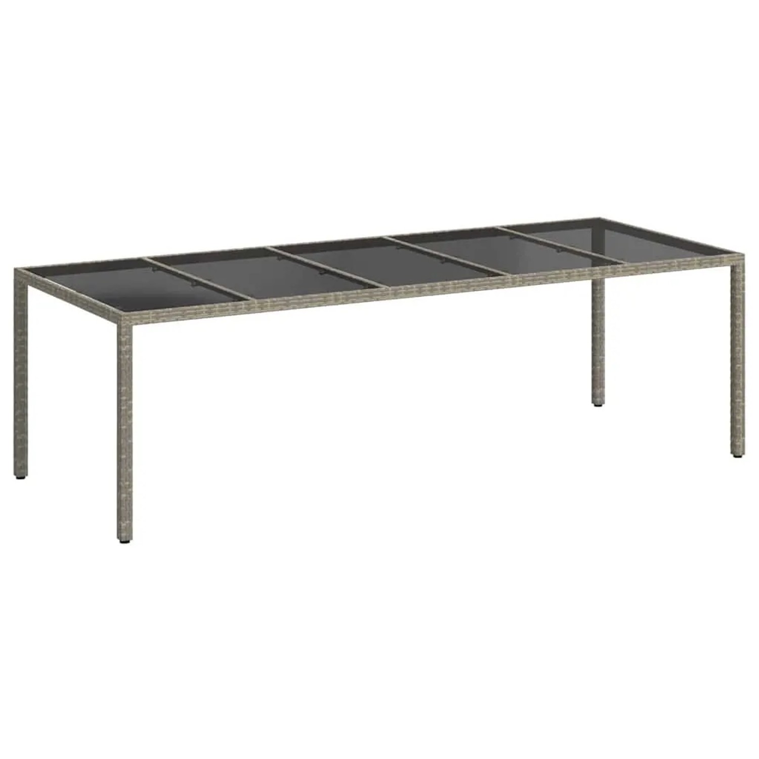 Furnicato Gartentisch Grau 250 X 100 X 75 Cm Poly Rattan