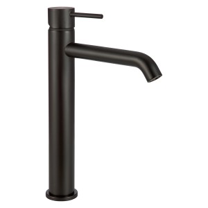 Mattschwarze baliv Waschtischarmatur WT-621 für Aufsatzwaschbecken.