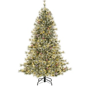 Costway Weihnachtsbaum mit Beleuchtung Scharnierstruktur & 360°180cm