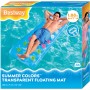 Bestway Luftmatratze, 177x63x16cm, transparent blau mit bunten Akzenten. Badespaß im Pool.