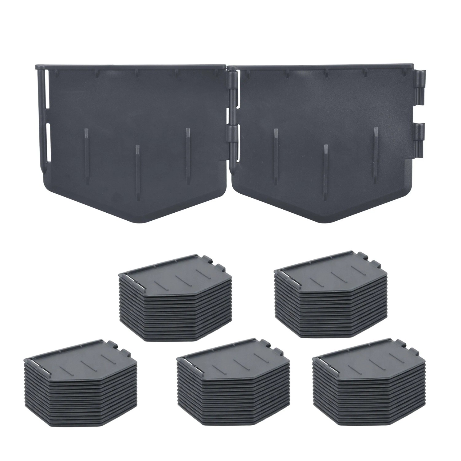 Relaxdays Rasenkante Set Kunststoff Schwarz Flexibel 10,7 m