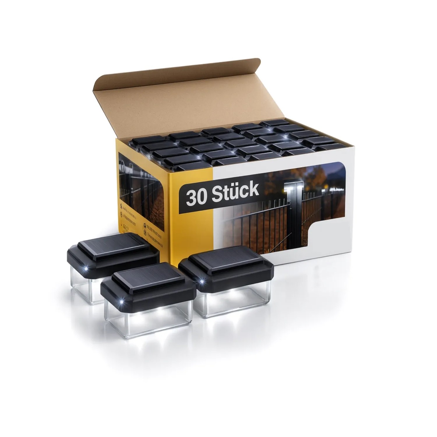 6040 Solarleuchte Solar Zaunleuchte LED 30 Stück günstig online kaufen