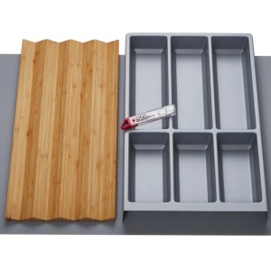 SOTECH ORGA-BOX Vario SET 5 Silbergrau für 80er Schublade Besteckeinsatz Gewürzeinsatz Antirutschmatte Orga-Weave