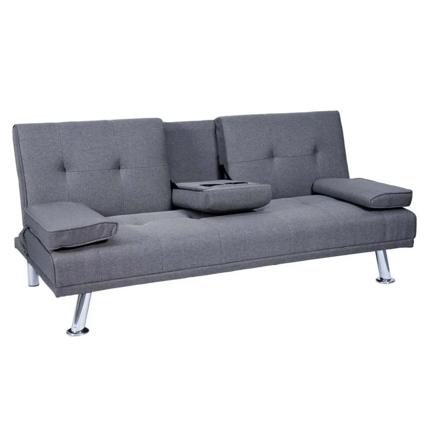 MCW 3er-Sofa F60 Textil Dunkelgrau