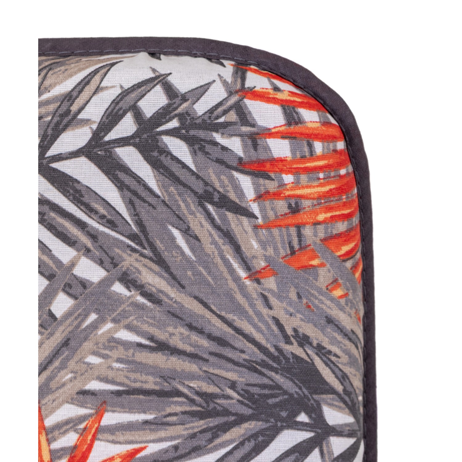 Beo Saumauflage Niedriglehner mit tropischem Blätter- und Blütenmuster.