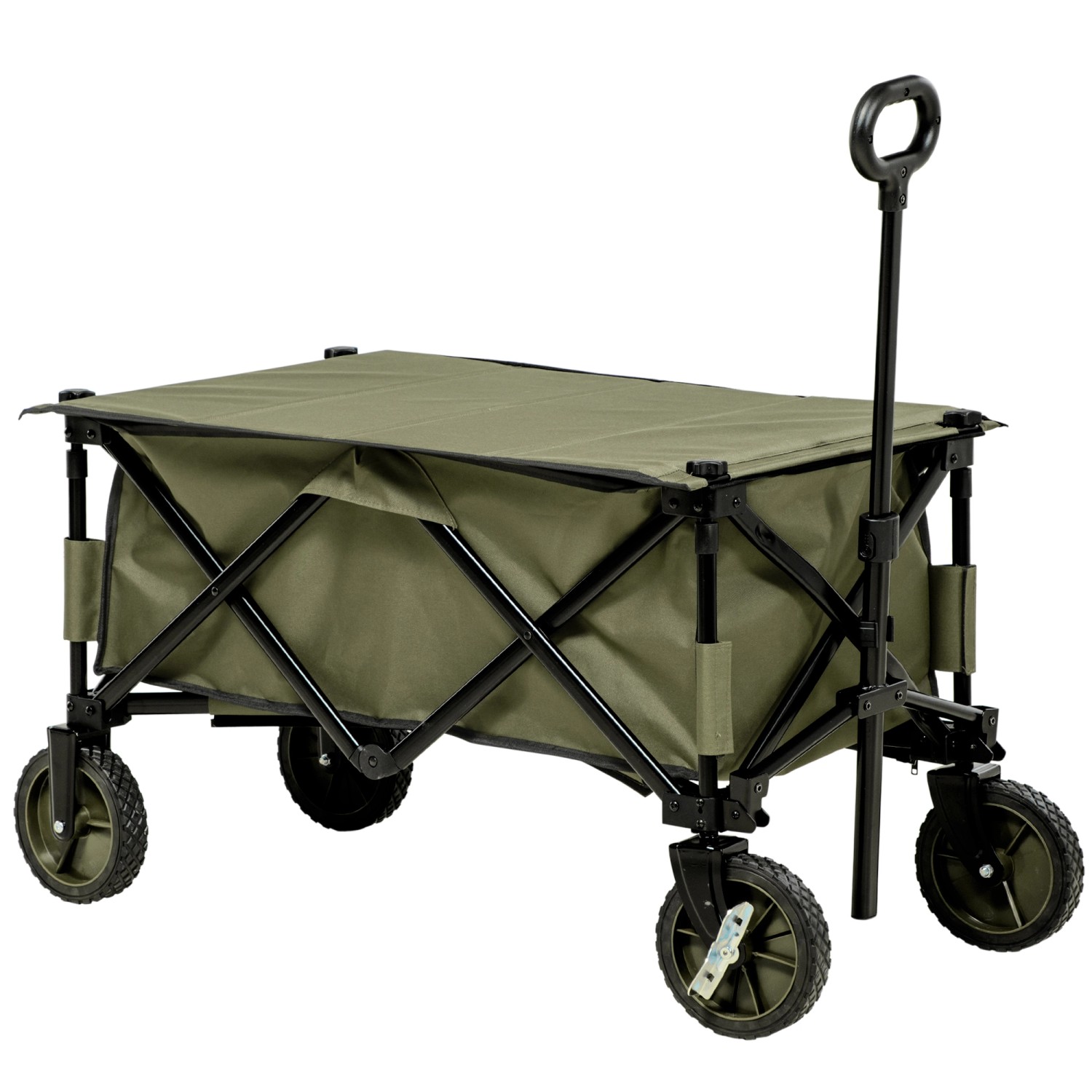 Outsunny Gartenwagen  Stahl Polyester  108L x 55B x 93H cm günstig online kaufen