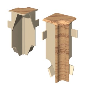 Egger Innenecken Kubisch, 6 cm, Eiche Honig, 2er-Pack für Sockelleisten.