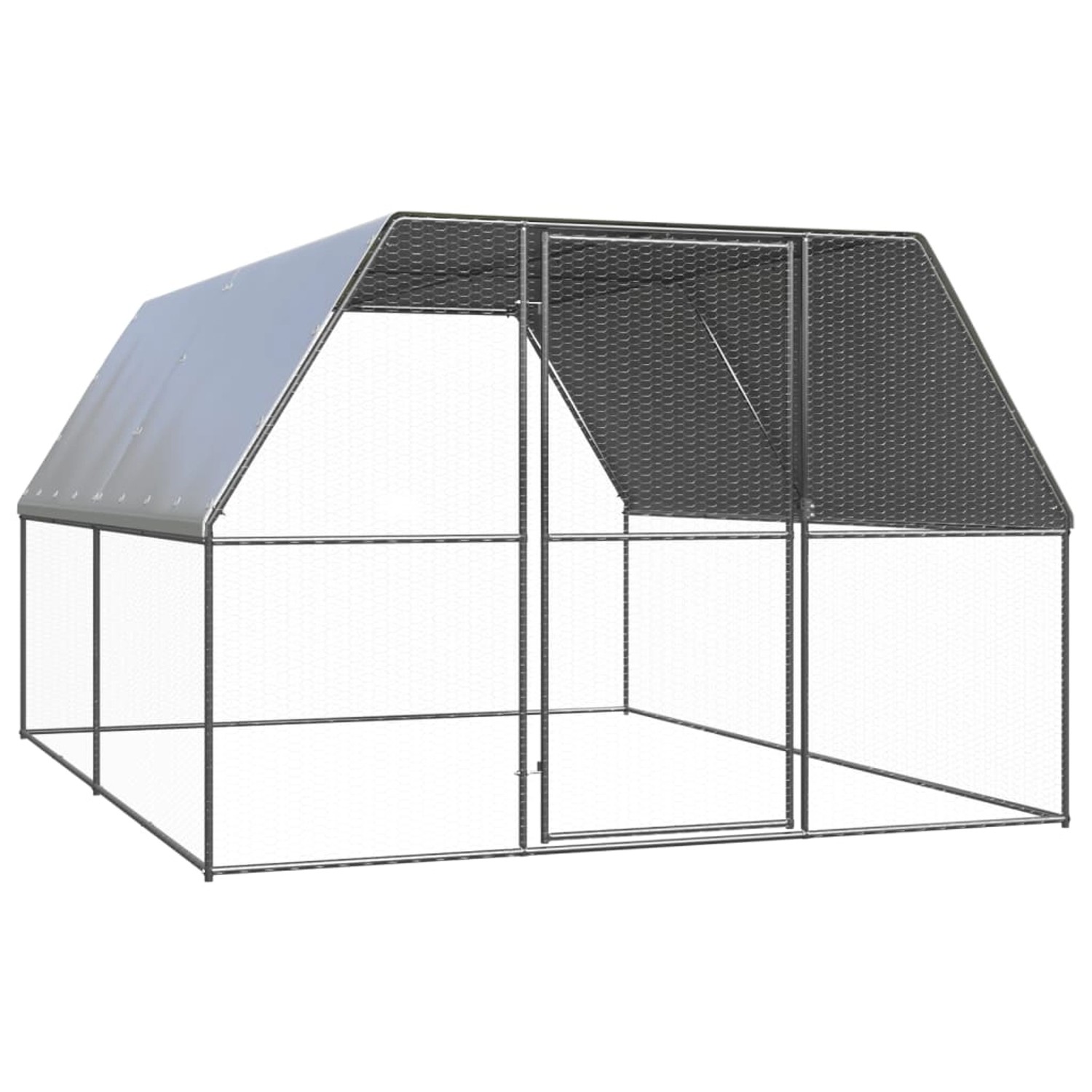 vidaXL Outdoor-Hühnerkäfig 3x4x2 m Verzinkter Stahl Modell 3