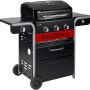 Char-Broil Gas2Coal 2.0 330 Kombigrill mit 3 Brennern und Seitenbrenner, schwarz.