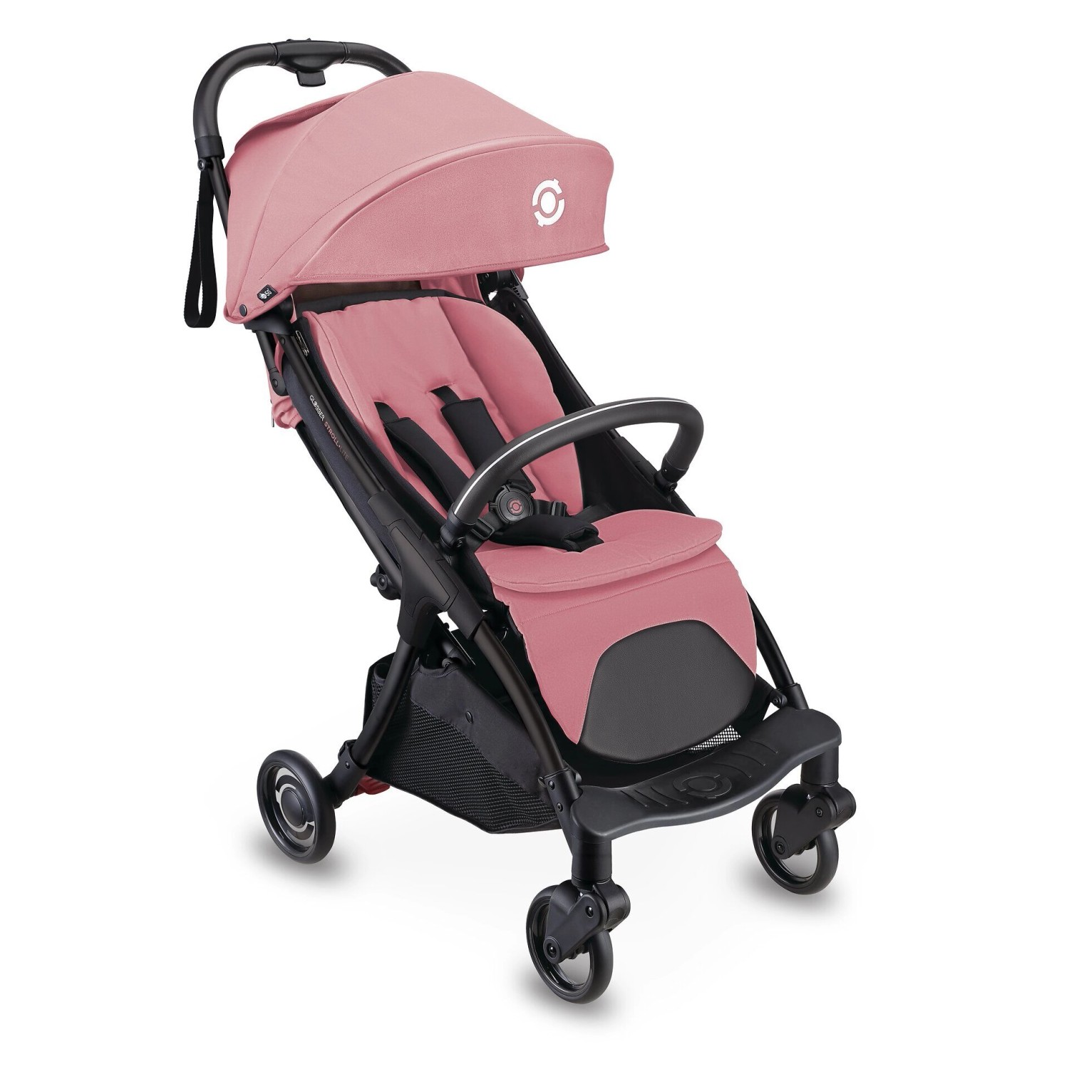 Globber Stroll Lite Buggy für Baby und Kleinkind 1-Hand-Falt-Automatik Leichtgewicht 5/6 Zoll Bereifung Rosa