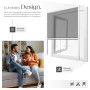 Tectake Aluminium Insektenschutzrollo  Mit Bürstendichtungen Individuell Kürzbar 110 x 160 cm 5 x 110 x 160 cm Weiß_4