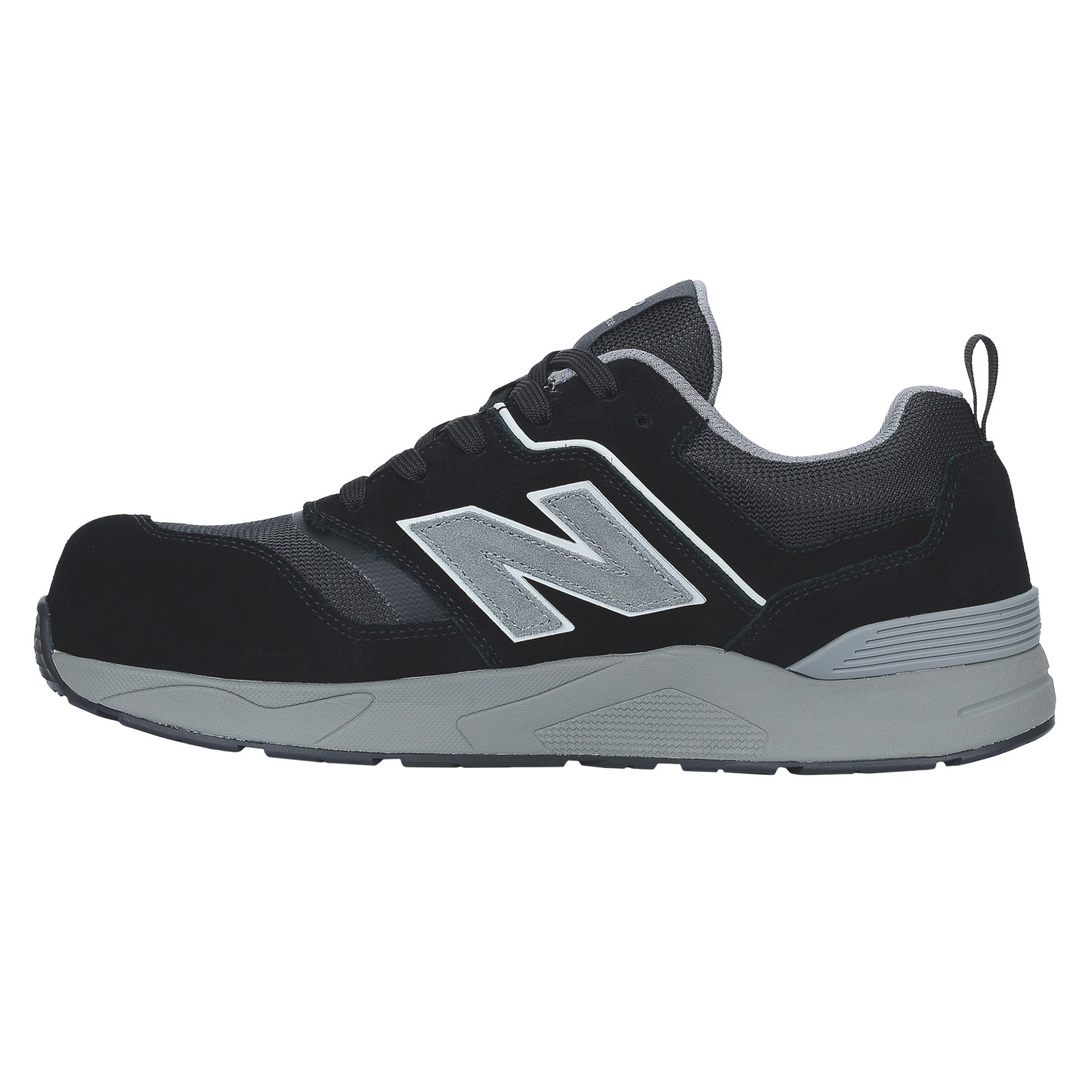 New Balance Elite Lite S1 Sicherheitsschuh, schwarz-grau. Arbeitsschuh mit Fiberglas-Zehenkappe.