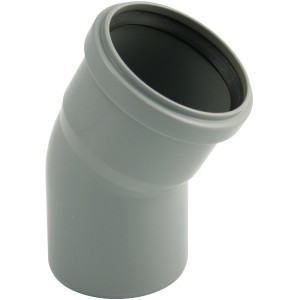 Grauer Marley HT-Bogen 30° DN 50 für Abwasserleitungen im Haus.
