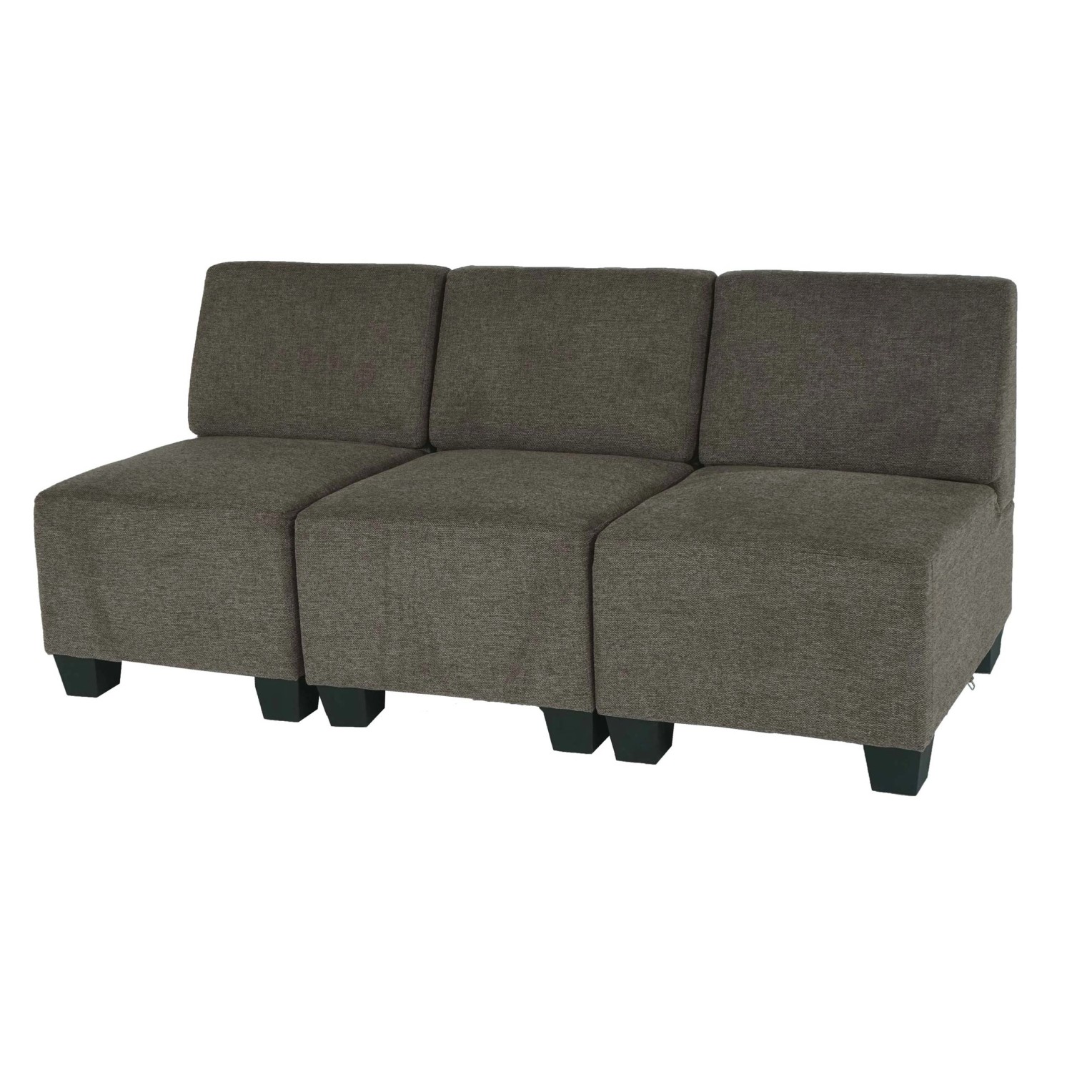MCW Modular 3-Sitzer Sofa Couch Moncalieri Braun ohne Armlehnen günstig online kaufen